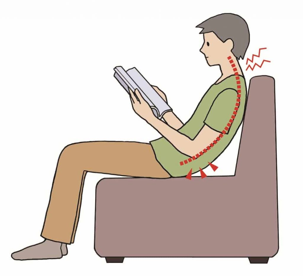 How to sit. Slouching. Wrong posture. Bad posture. Prevent рисунок.