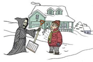 snow shoveling causes death
