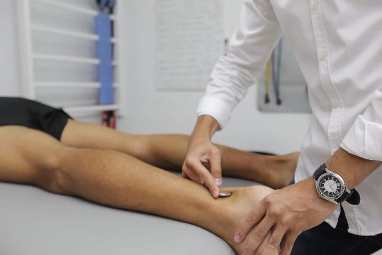 Physiotherapist myofascial release