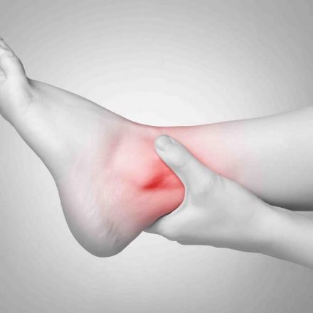 Ankle strain sports injury
