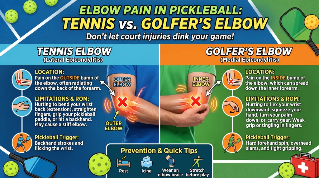elbow pain pickle ball